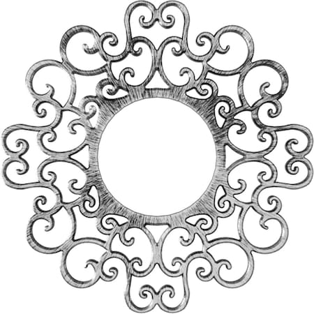 Ekena Millwork Reims Architectural Grade PVC Pierced Ceiling Medallion, Antiqued Pewter, 32"OD x 12 1/4"ID x 1"P CMPP32REAPW